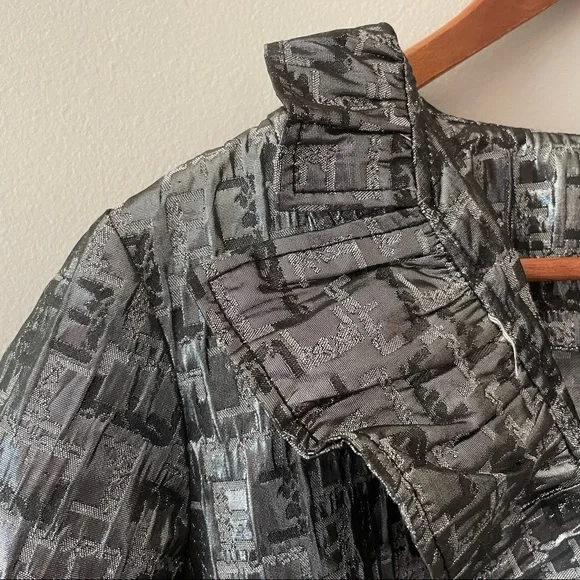 Ruby Rd Metallic Ruffle Collar Jacket - Picture 5 of 10